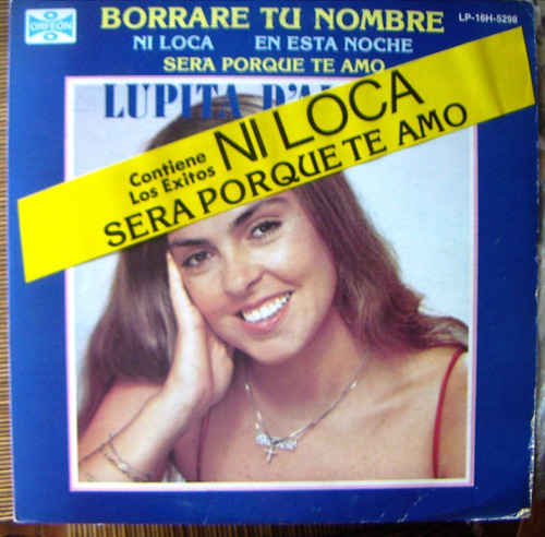 Pop Nacional, Lupita D´alessio, Borrare Tu Nombre, Lp 12´,