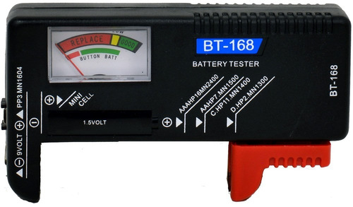 Testador De Pilhas & Baterias Aa Aaa C D 9v Botão Etc Bt-168