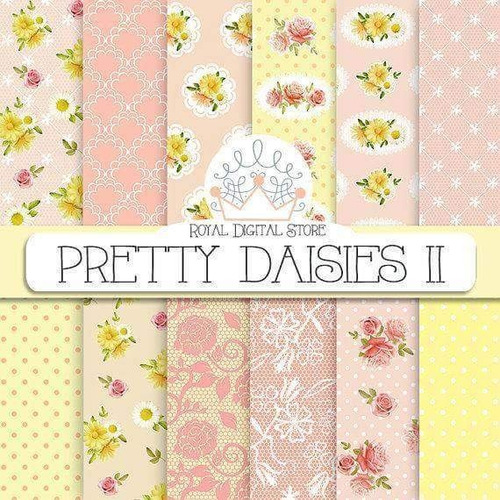 Kit Imprimible Pack Fondos Shabby Chic Clipart Cod 73