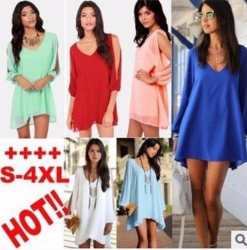 Vestido De Gasa Fiesta Talles Grandes Y Extragrandes Xxxxxl