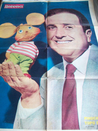 Lamina Retro Coleccion Revista Antena: Pinocho Y Topo Gigio