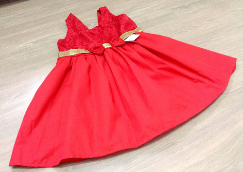 vestido vermelho natal bebe