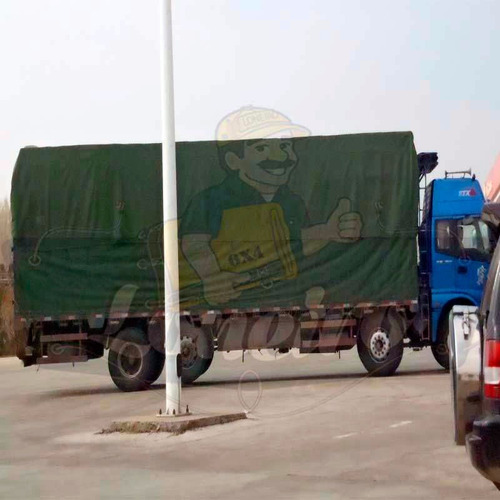 Imagem 1 de 6 de Lona Encerado 13,5x4 M Ripstop Verde De Caminhão Graneleiro