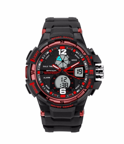 Relógio Masculino Esportivo Original Frete Grátis Vermelho