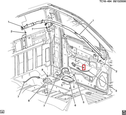 Sensor Bolsa Aire Puerta Silverado Avalanche Tahoe 2009