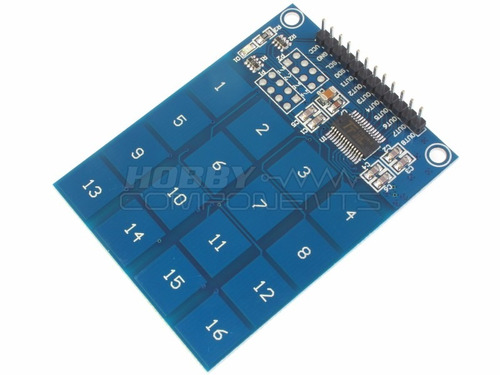 Teclado Capacitivo 16 Teclas Ttp229 I2c Gng Atmega Arduino