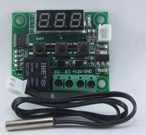 Imagen 1 de 3 de Controlador De Temperatura W1209 Caja Acrilico Nuevo Arduino