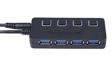 Sabrent De 4 Puertos Usb 3.0 Hub Con Interruptores De Alimen