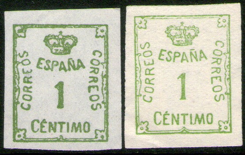 España 2 Sellos Nuevos Sin Dentar Cifras Años 1920-30