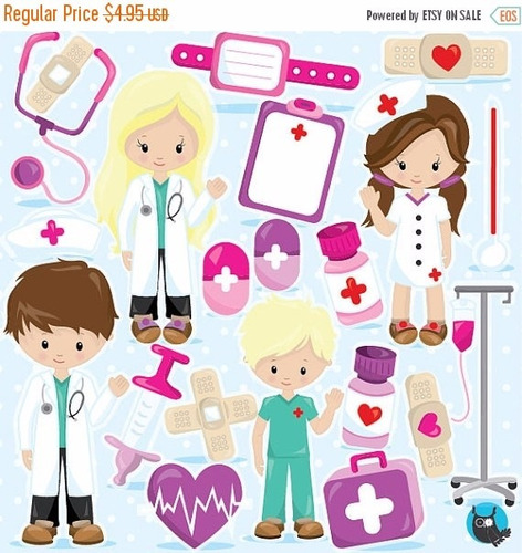 Kit Imprimible Doctor Medico Imagenes Clipart Cod955