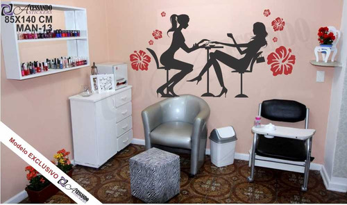 Adesivo De Parede Salão Manicure Unha Pronta Entrega Novo!