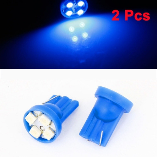 2x Foco Led Pellizco Velita T10 168 194 W3w W5w 5 Smd Azul