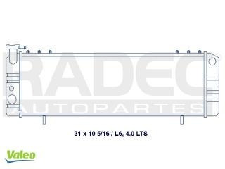 Radiador Jeep Cherokee Sport 1995-1996 L6 1.0 Lts Estandar