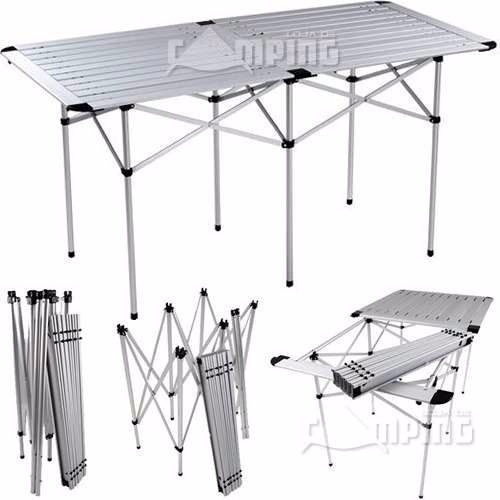 Mesa Camping Dobravel Aluminio Praia Andorra Retangular Mor