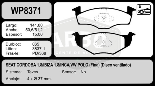 Pastilla Freno Vw Gol Polo Caddy Classic D Wildbrake Premium