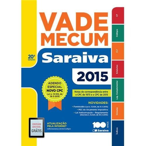 Livro Vade Mecum 20ª Ed. 2015