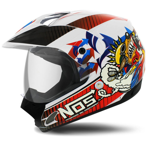 Capacete Th1 Vision Nos Pro Tork Cross Trilha Branco