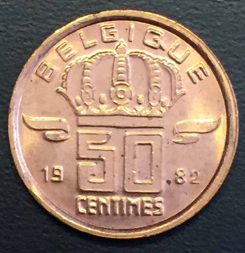 Bel004 Moneda Bélgica 50 Centimes 1982 Unc Detalles Ayff