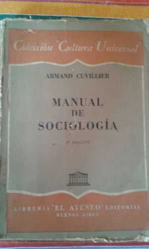 Manual De Sociologia - Cuvillier Armand Envio Mdq C48