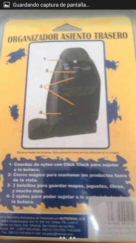 Bolso Organizador Trasero De Asiento, Vehículos