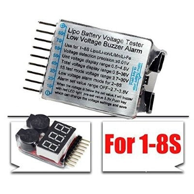 Integy Rc Hobby C23212 Lipo Voltaje Comprobador + Zumbador D