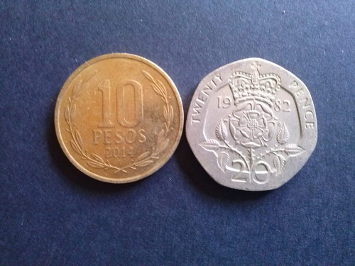 Moneda Inglaterra 20 Pence 1982 Níquel (c12)