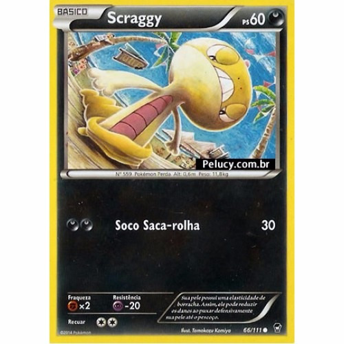 Scraggy - Pokémon Noturno Comum - 66/111 - Pokemon Card Game