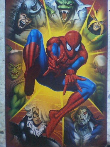 Spiderman Villanos Poster Marvel Comics Hombre Araña