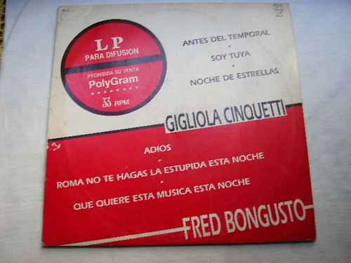 Gigliola Cinquetti / Fred Bongusto - Lp De Vinilo Difusion