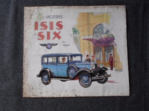 The Morris Isis Six 1930 Catálogo Poster Auto Antiguo Raro