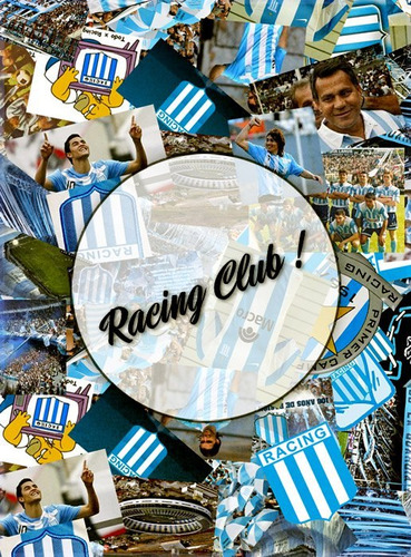 Racing Club ! Lámina Decoupage Autoadhesiva 30 X 42 Cm