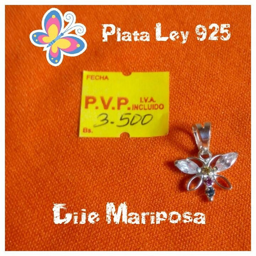 Dije Elaborado En Plata Ley 925 - Mariposa - Oferta!