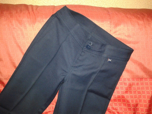 Pantalón Escolar Elasticado Cacao Azul Marino, Talla 14