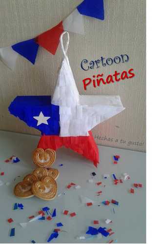 Mini Piñatas  Viva Chile, Para Regalar Y Compartir
