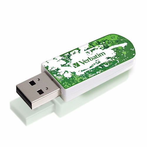 Memoria Usb 8 Gb Pendrive Verbatim Usb 2.0 Graffiti Verde