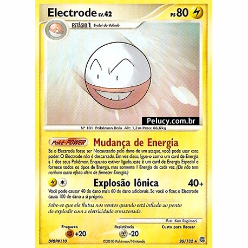 Electrode - Pokémon Elétrico Raro 26/132 - Pokemon Card Game