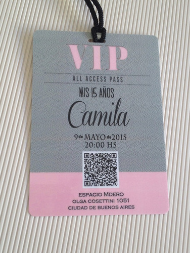 Tarjetas Invitaciones 15 Años Vip Pastificadas X10