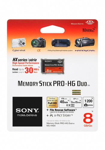 Cartao De Memoria Pro-hg Duo Hx8a 8gb Sony Psp E Camera