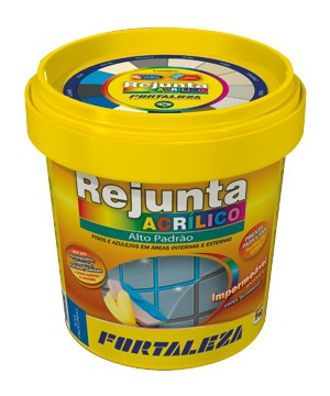 Rejunte Acrílico Palha Trigal 1kg Fortaleza + Espátula