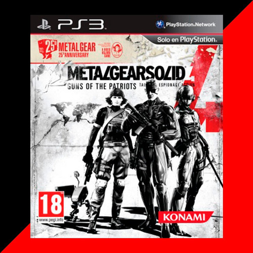Metal Gear Solid 4: Guns Of The Patriots Ps3 Caja Vecina