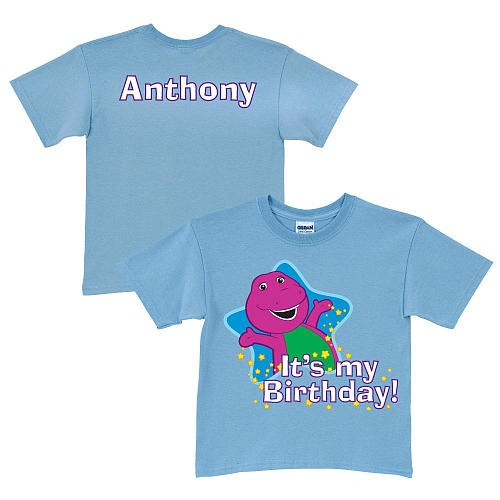 Barney Personalizada Es Mi Luz Azul Camiseta Del Cumpleaños