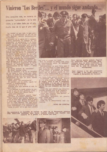 1964 Beatle Mania American Beetles En Uruguay Nota Revista 