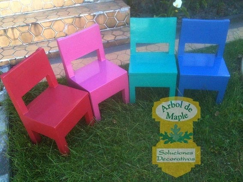 Imagen 7 de 10 de Sillas Para Niños En Madera Centros Infantiles Cdi -hogar-