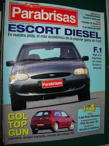 Revista Parabrisas 223 Ford Escort Citroen Zx Volkswagen Gol