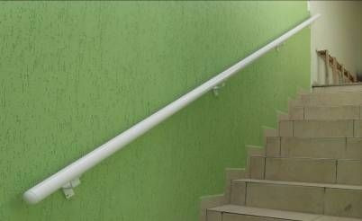Corrimao De Parede . Aluminio Kit 1 Metro Linear. Branco (Usado)