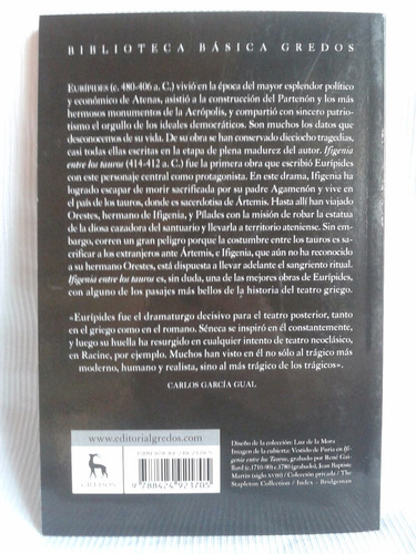 Ifigenia Entre Los Tauros Euripides Int. Garcia Gual Gredos