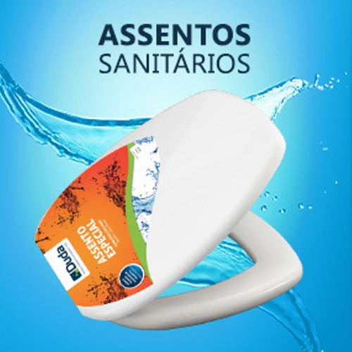 Assento Sanitário P/ Louça Sabatini Icasa Almofadado Palha