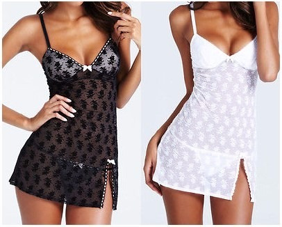 Babydoll Pijama Con Encaje