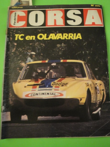 Corsa 274 Lamina Reutemann Berta V8 Fiat 600 Formula 2 4 Ind