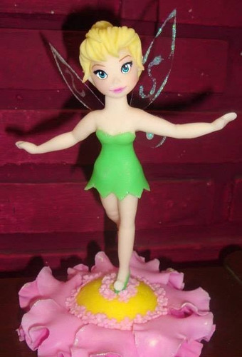 Tinkerbell (campanita) En Porcelana Fría- Adorno Para Torta